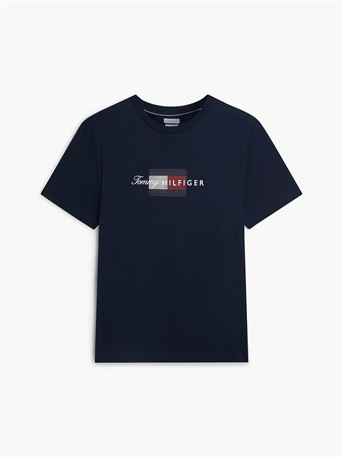 T-shirt in jersey con grafica bandiera TOMMY HILFIGER | MW0MW43226/DW5